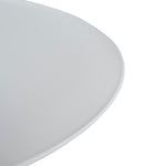 Pravina 45cm Matte White Side Table - Travertine Side Table NY-Core