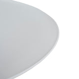 Pravina 45cm Matte White Side Table - Travertine Side Table NY-Core