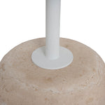 Pravina 45cm Matte White Side Table - Travertine Side Table NY-Core