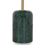 Pravina 45cm Brushed Gold Side Table - Green Crystal Side Table NY-Core