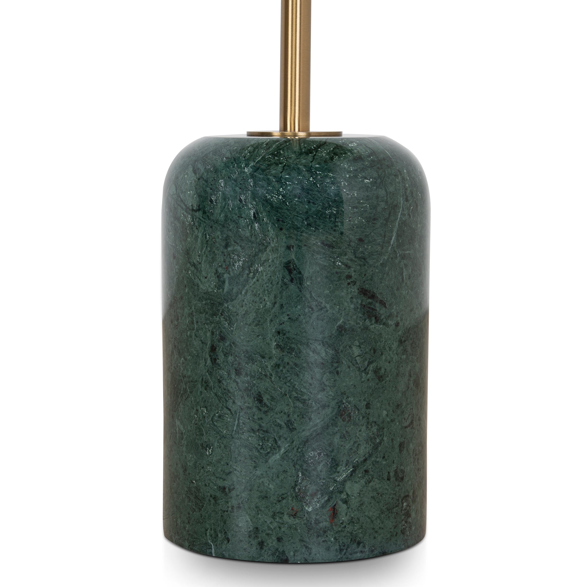 Pravina 45cm Brushed Gold Side Table - Green Crystal Side Table NY-Core