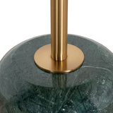 Pravina 45cm Brushed Gold Side Table - Green Crystal Side Table NY-Core
