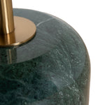 Pravina 45cm Brushed Gold Side Table - Green Crystal Side Table NY-Core