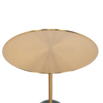 Pravina 45cm Brushed Gold Side Table - Green Crystal Side Table NY-Core
