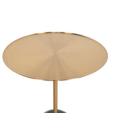 Pravina 45cm Brushed Gold Side Table - Green Crystal Side Table NY-Core