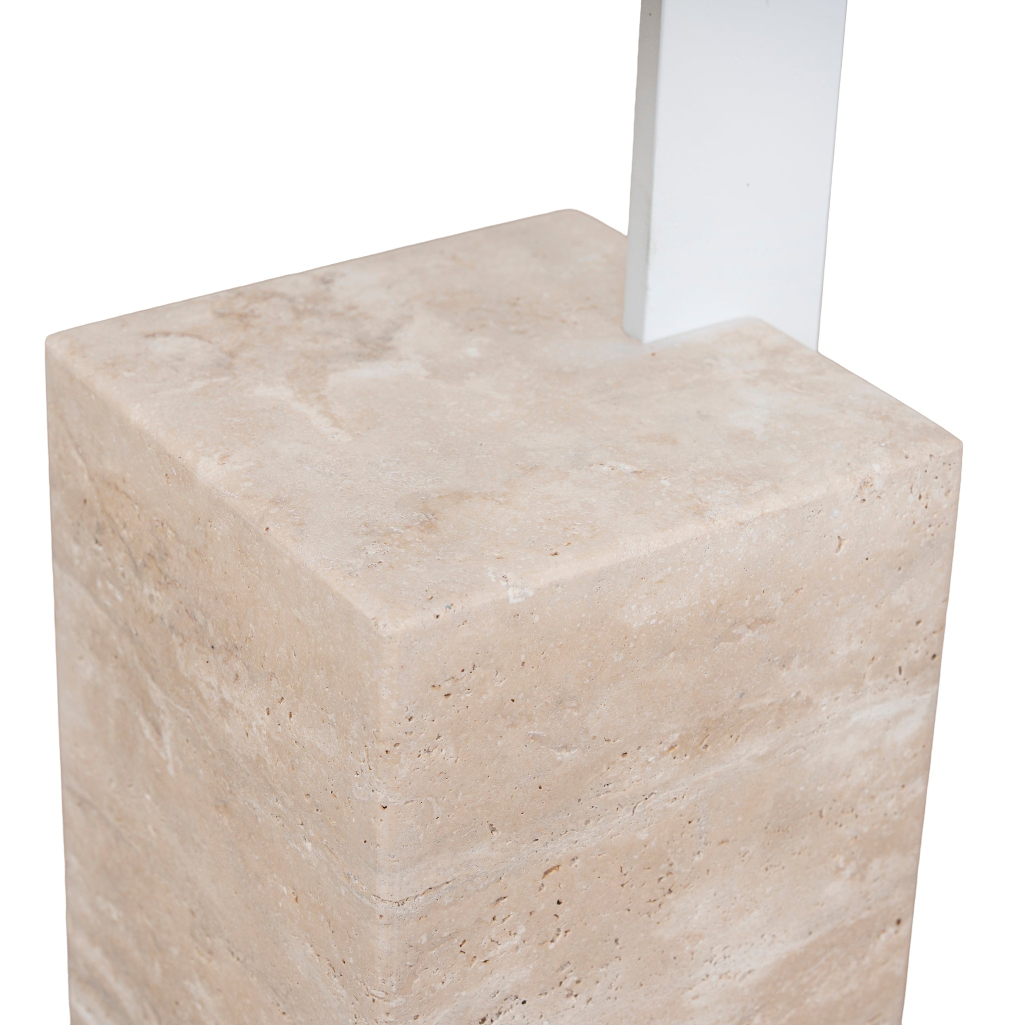 Hilaria 40cm Matte White Side Table - Natural Side Table NY-Core