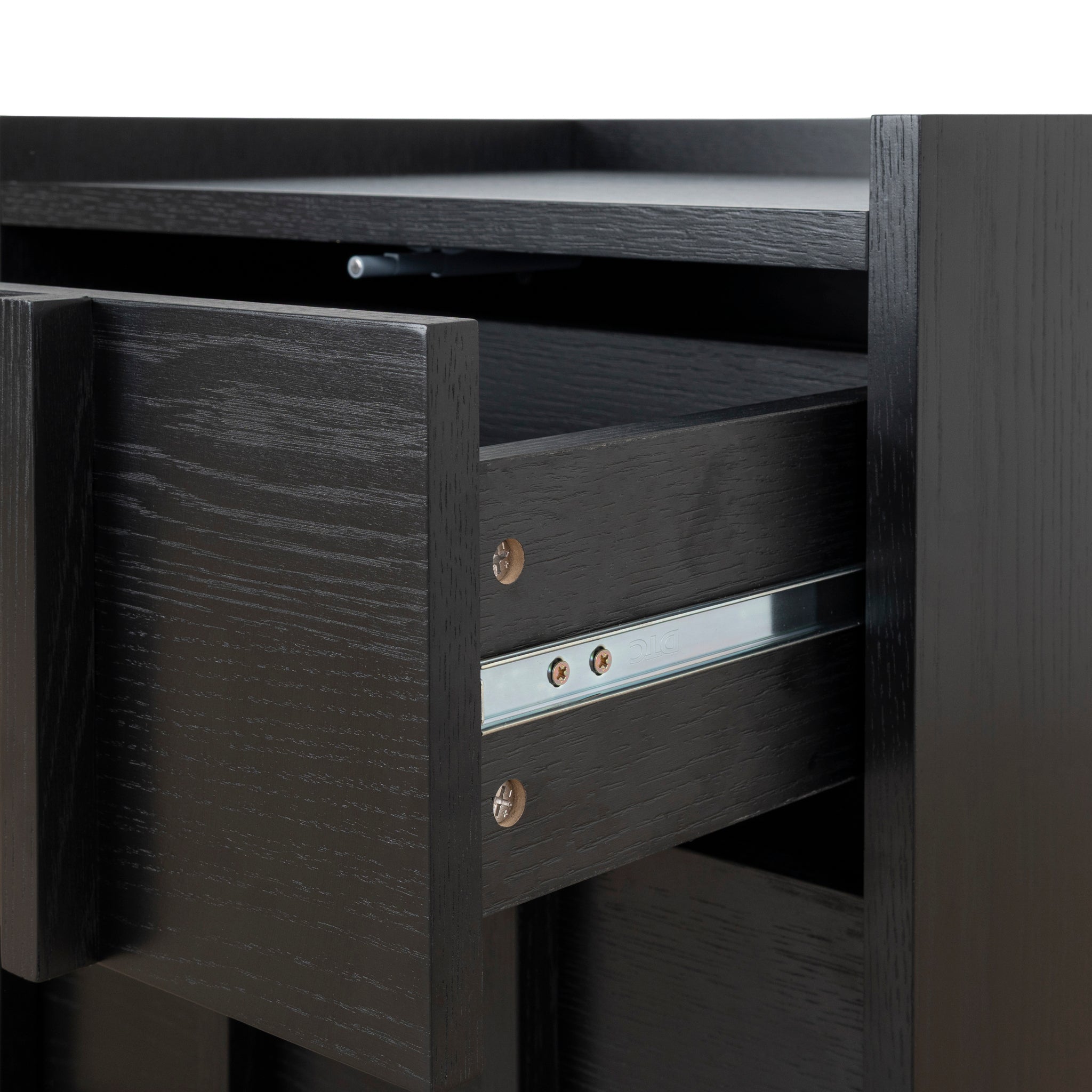 Ex Display - Kobus 50cm Bedside Table - Black Bedside Table KD-Core