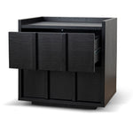 Ex Display - Kobus 50cm Bedside Table - Black Bedside Table KD-Core
