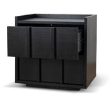 Ex Display - Kobus 50cm Bedside Table - Black Bedside Table KD-Core