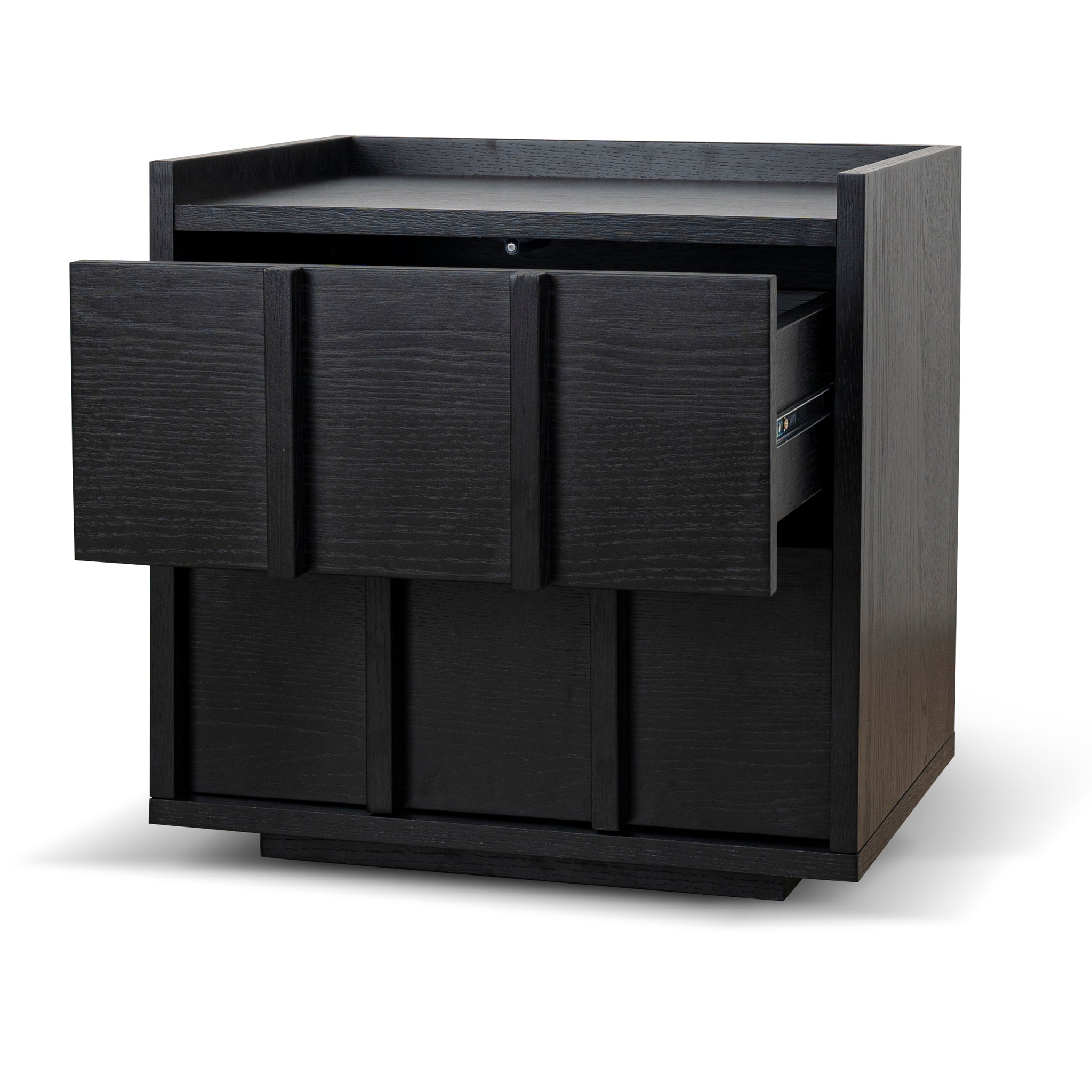 Ex Display - Kobus 50cm Bedside Table - Black Bedside Table KD-Core
