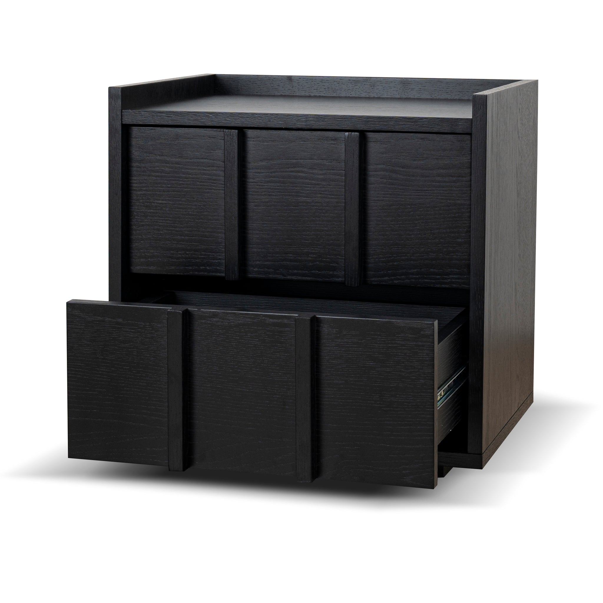 Ex Display - Kobus 50cm Bedside Table - Black Bedside Table KD-Core