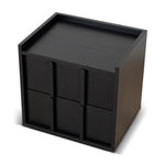 Ex Display - Kobus 50cm Bedside Table - Black Bedside Table KD-Core