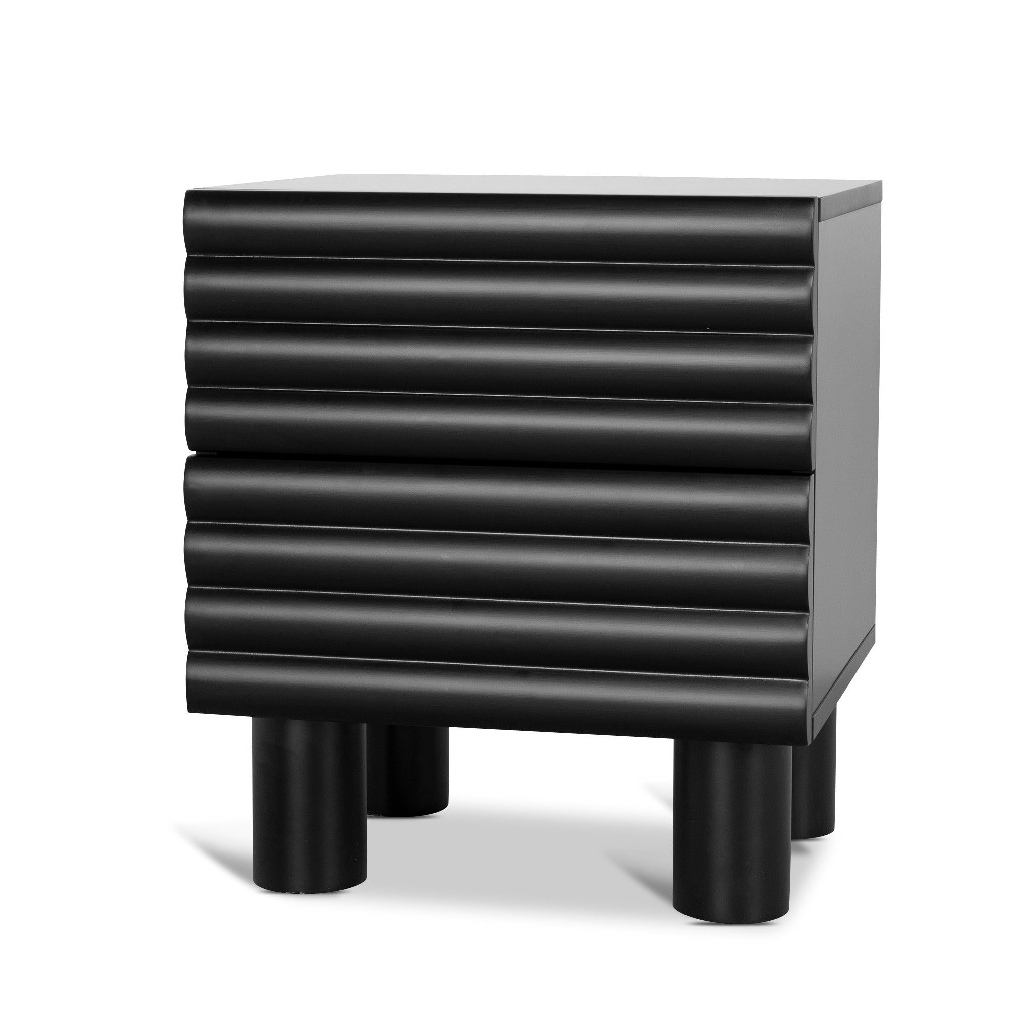 Ex Display - Vasuda 48cm Bedside Table - Matte Black Bedside Table KD-Core