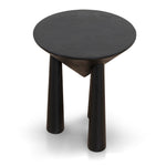 Ex Display - Prestige 45cm Round Side Table - Full Black Side Table Nicki-Core