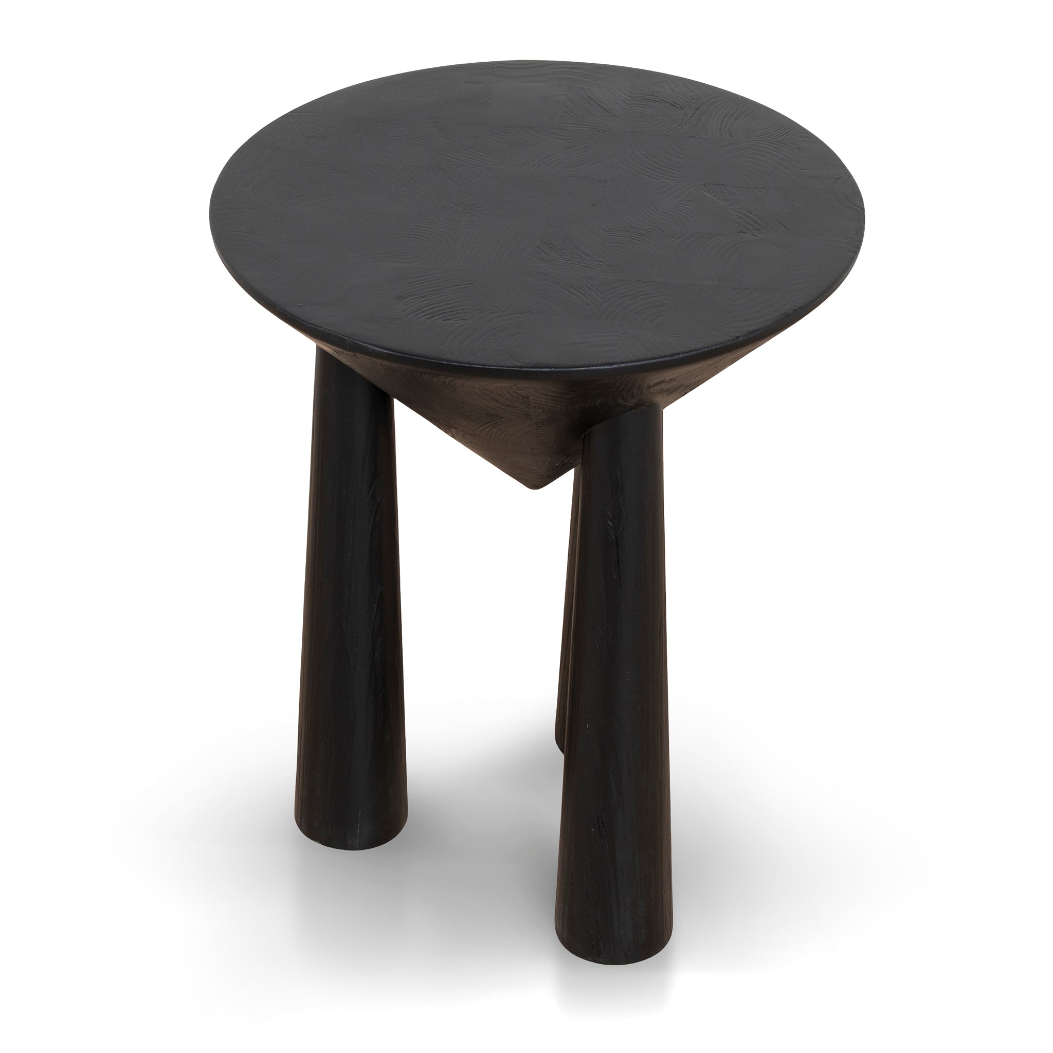 Ex Display - Prestige 45cm Round Side Table - Full Black Side Table Nicki-Core