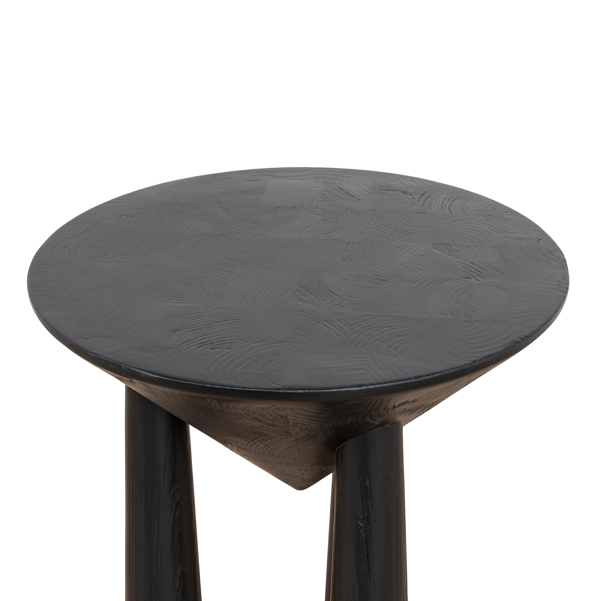Ex Display - Prestige 45cm Round Side Table - Full Black Side Table Nicki-Core