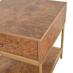 Ex Display - Evermore 50cm Square Bedside Table - Natural Bedside Table Nicki-Core
