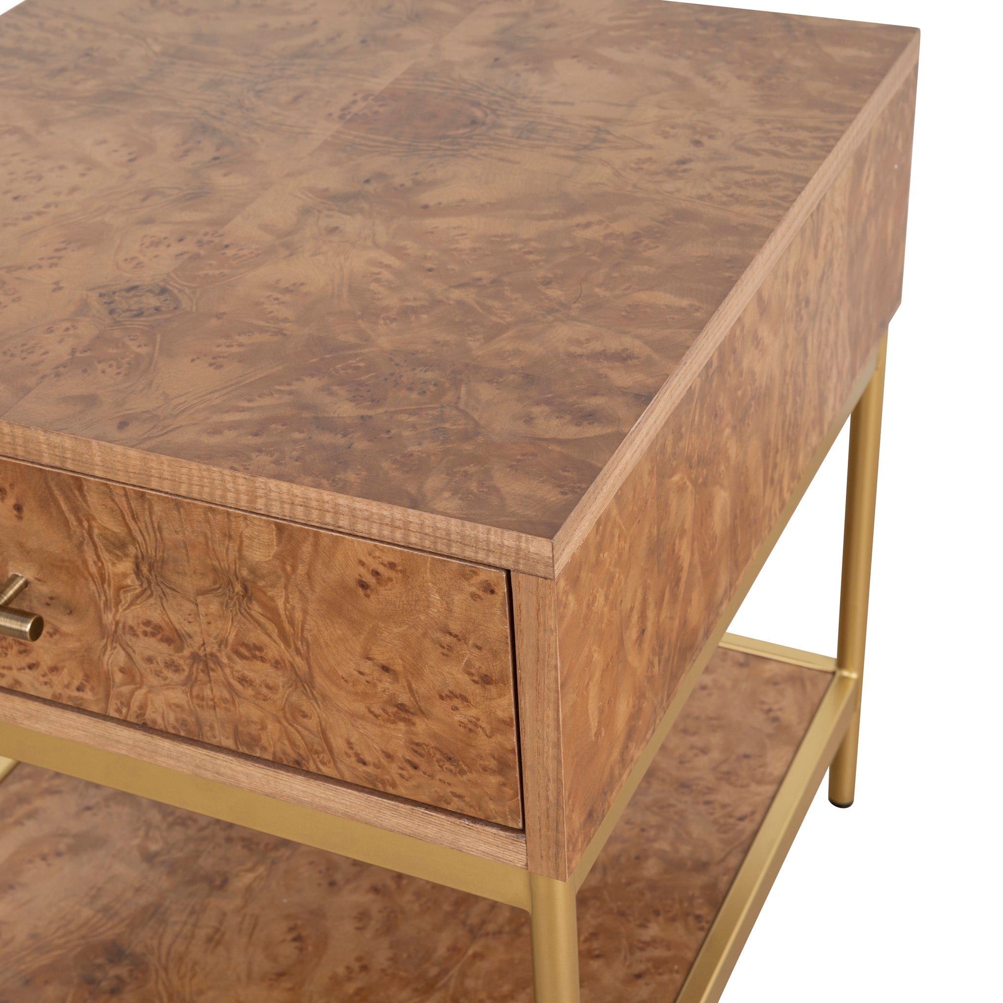 Ex Display - Evermore 50cm Square Bedside Table - Natural Bedside Table Nicki-Core