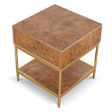 Ex Display - Evermore 50cm Square Bedside Table - Natural Bedside Table Nicki-Core