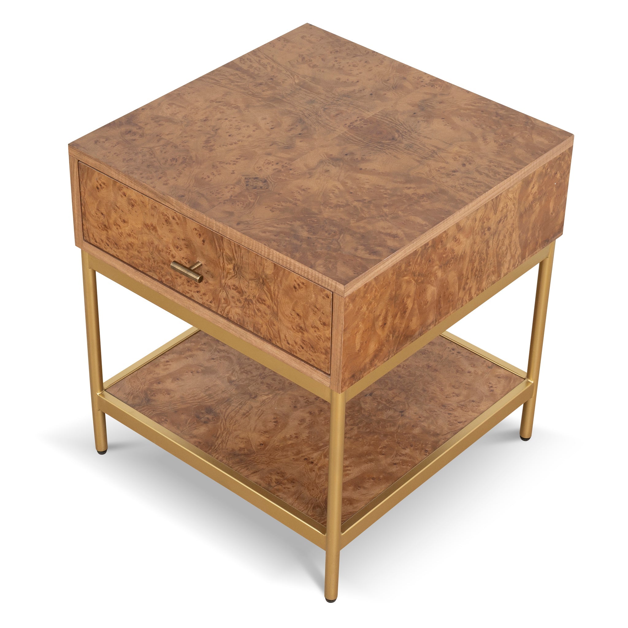 Ex Display - Evermore 50cm Square Bedside Table - Natural Bedside Table Nicki-Core