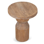 Roslain 40cm Round Side Table - Natural Side Table Reclaimed-Core