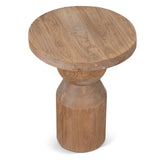 Roslain 40cm Round Side Table - Natural Side Table Reclaimed-Core
