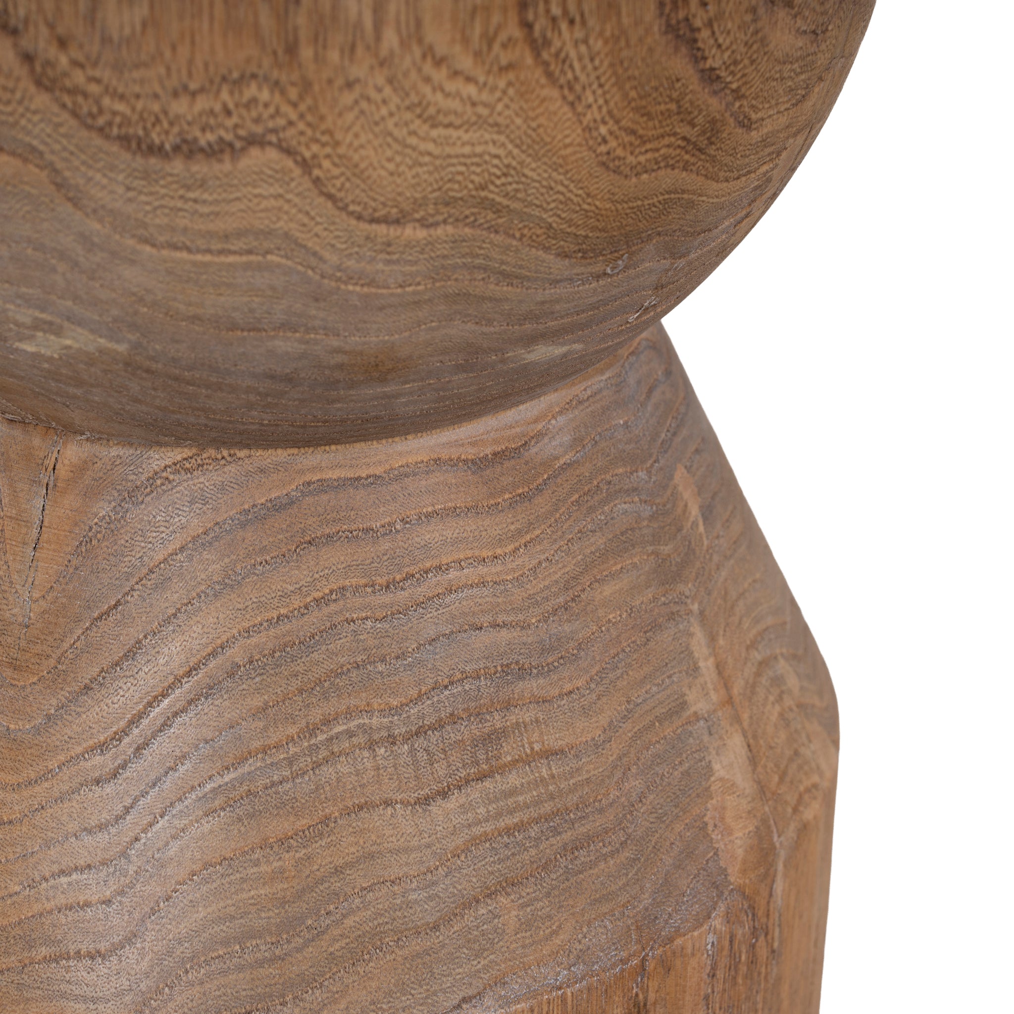 Roslain 40cm Round Side Table - Natural Side Table Reclaimed-Core