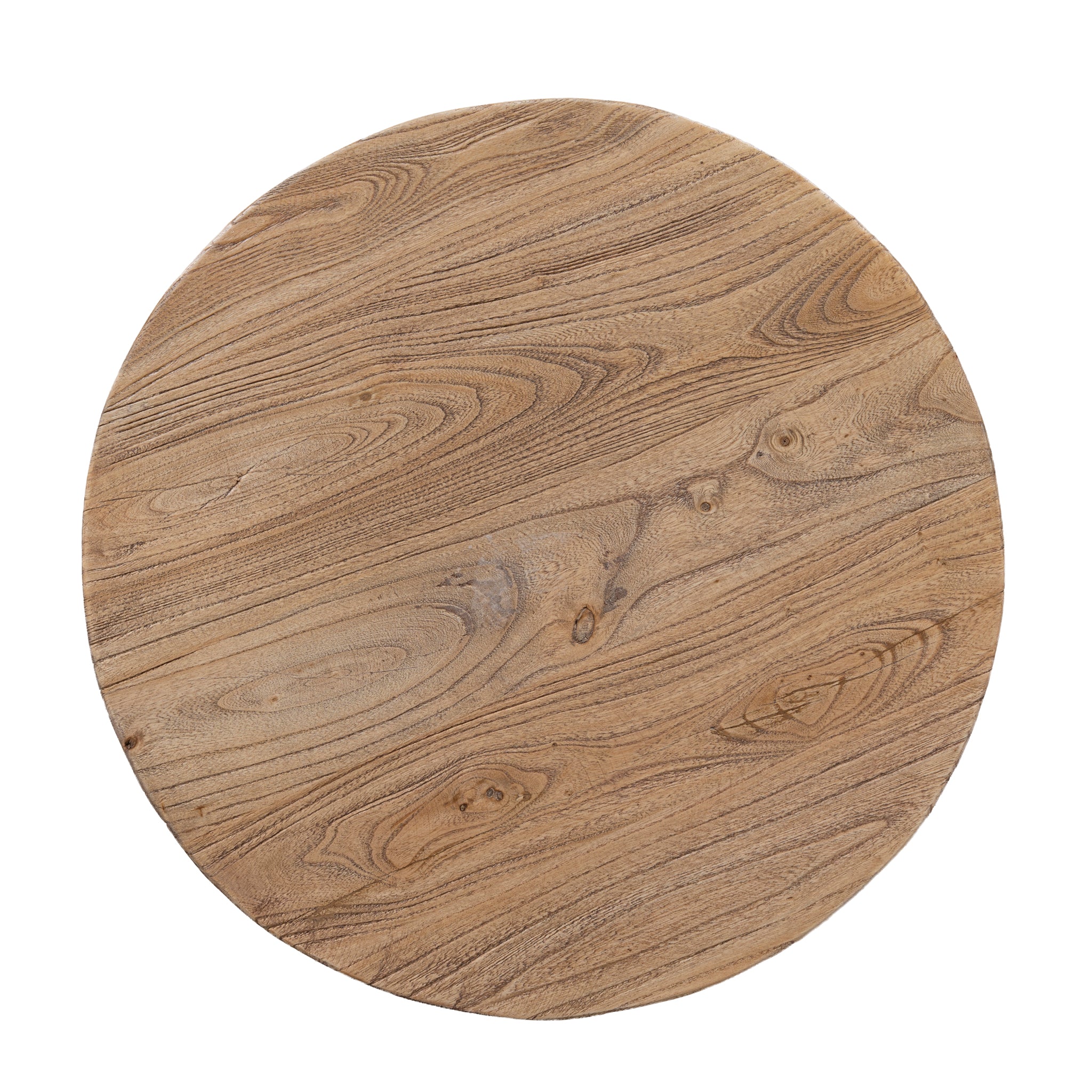 Roslain 40cm Round Side Table - Natural Side Table Reclaimed-Core