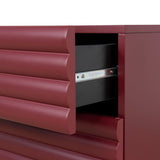 Ex Display - Vasuda 48cm Bedside Table - Red Bedside Table KD-Core