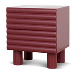 Ex Display - Vasuda 48cm Bedside Table - Red Bedside Table KD-Core
