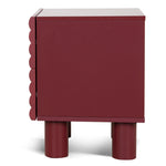 Ex Display - Vasuda 48cm Bedside Table - Red Bedside Table KD-Core