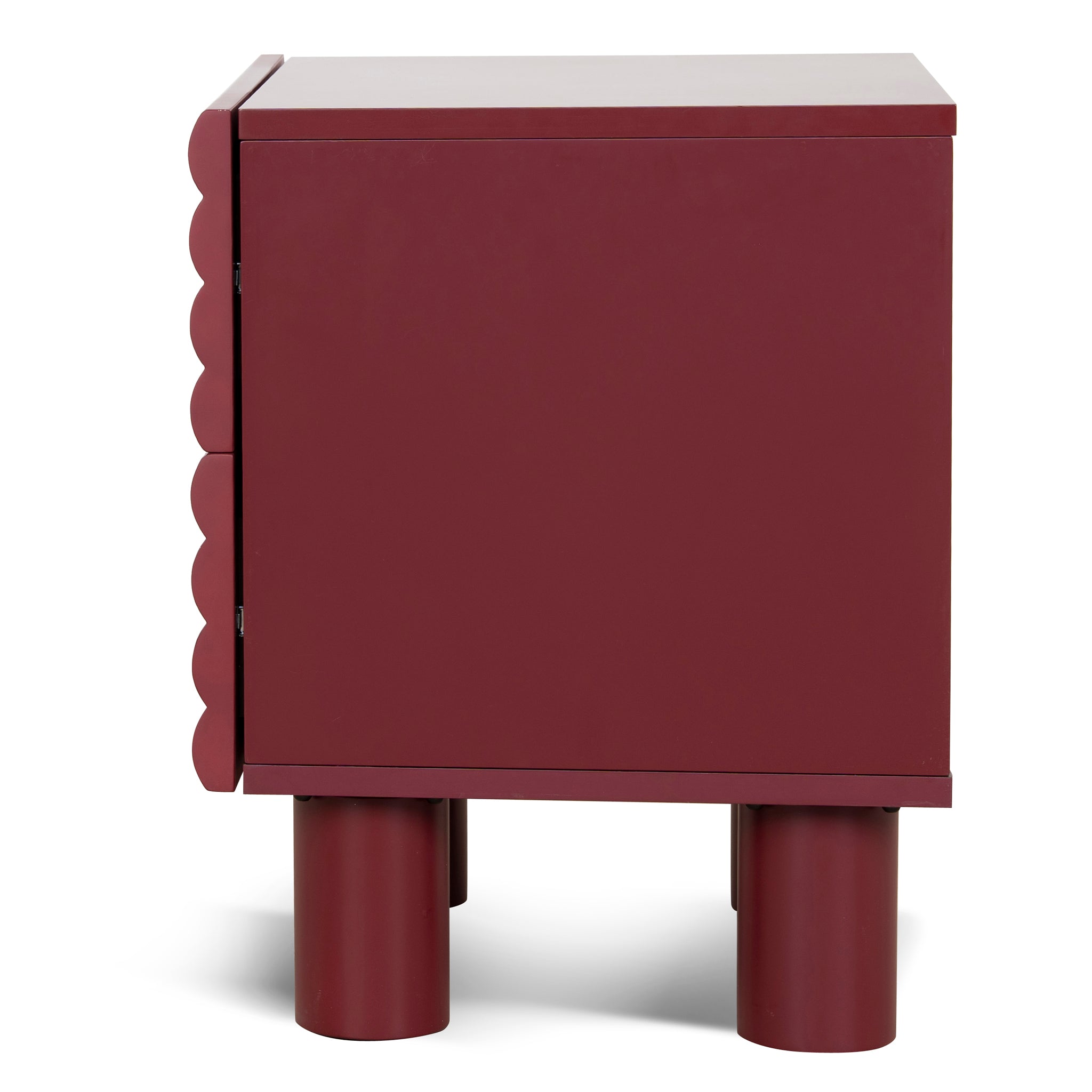 Ex Display - Vasuda 48cm Bedside Table - Red Bedside Table KD-Core