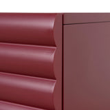 Ex Display - Vasuda 48cm Bedside Table - Red Bedside Table KD-Core