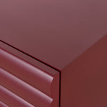 Ex Display - Vasuda 48cm Bedside Table - Red Bedside Table KD-Core