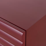 Ex Display - Vasuda 48cm Bedside Table - Red Bedside Table KD-Core
