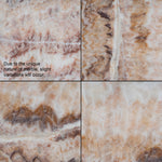 Ex Display - Cavira 44cm Marble Side Table - Walnut Side Table Mika-Core