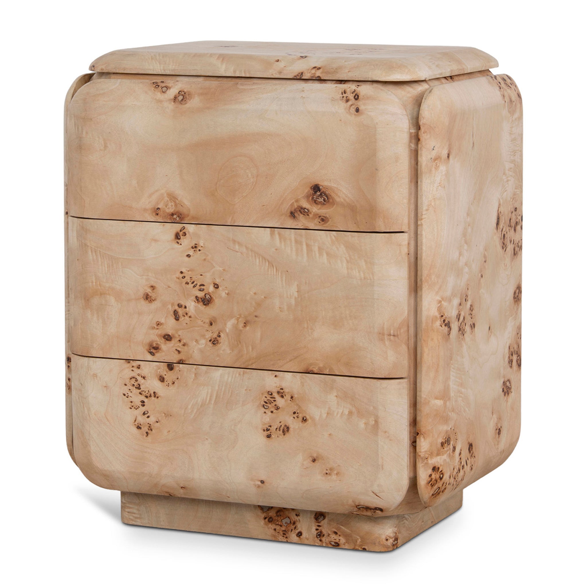 Ex Display - Sorella 51cm Bedside Table - Aspen Burls Bedside Table Mika-Core