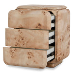 Ex Display - Sorella 51cm Bedside Table - Aspen Burls Bedside Table Mika-Core