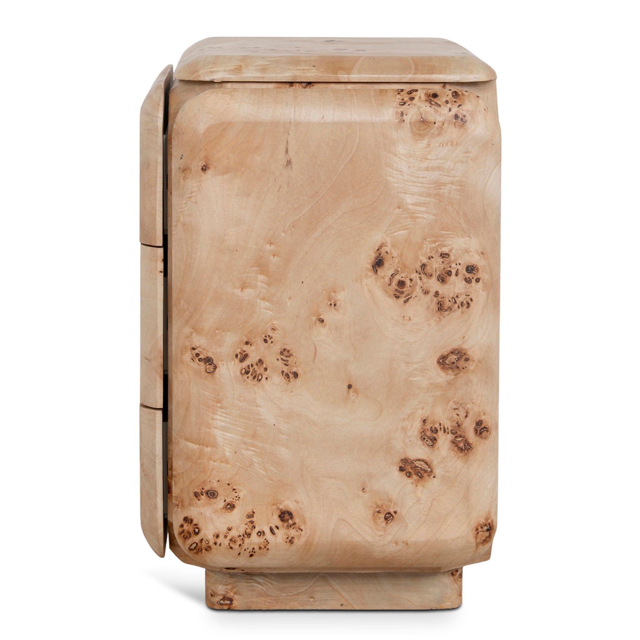 Ex Display - Sorella 51cm Bedside Table - Aspen Burls Bedside Table Mika-Core