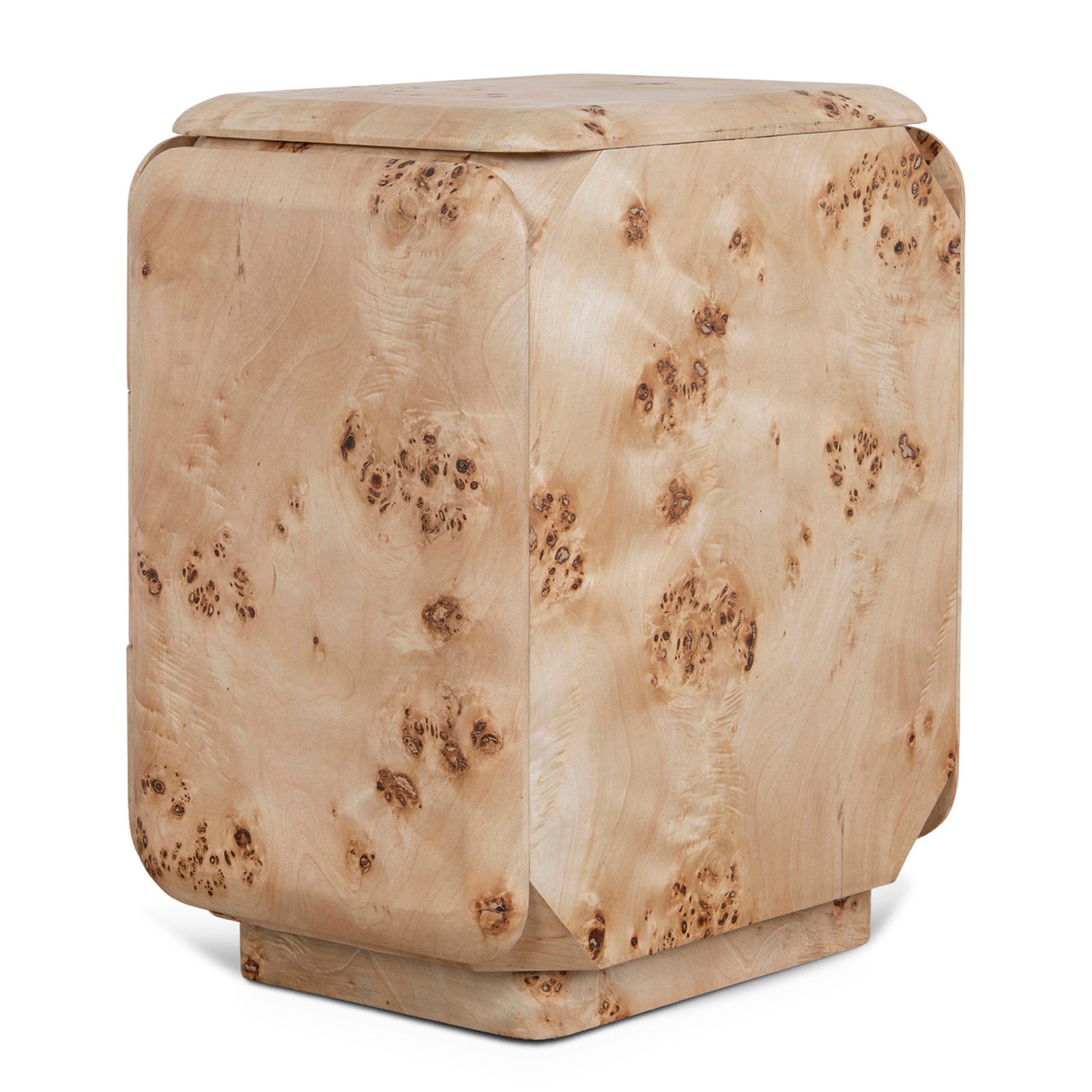 Ex Display - Sorella 51cm Bedside Table - Aspen Burls Bedside Table Mika-Core