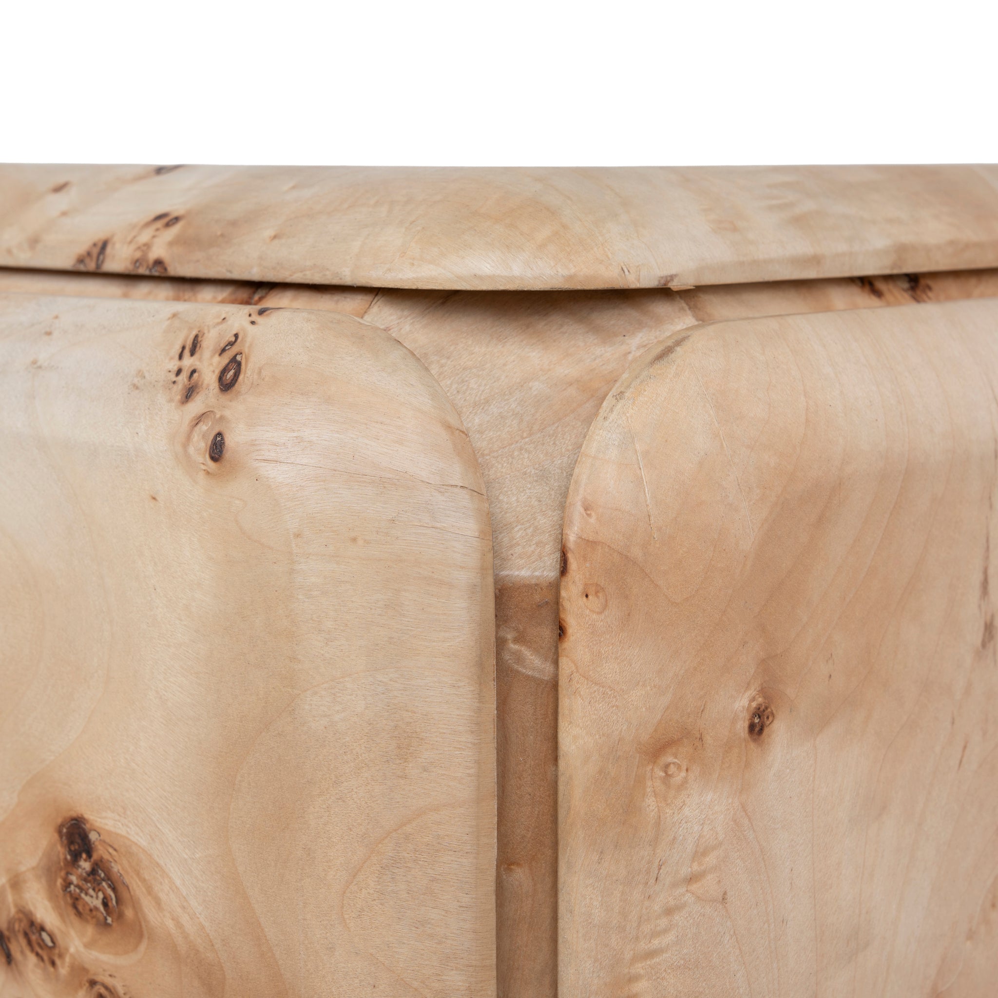 Ex Display - Sorella 51cm Bedside Table - Aspen Burls Bedside Table Mika-Core