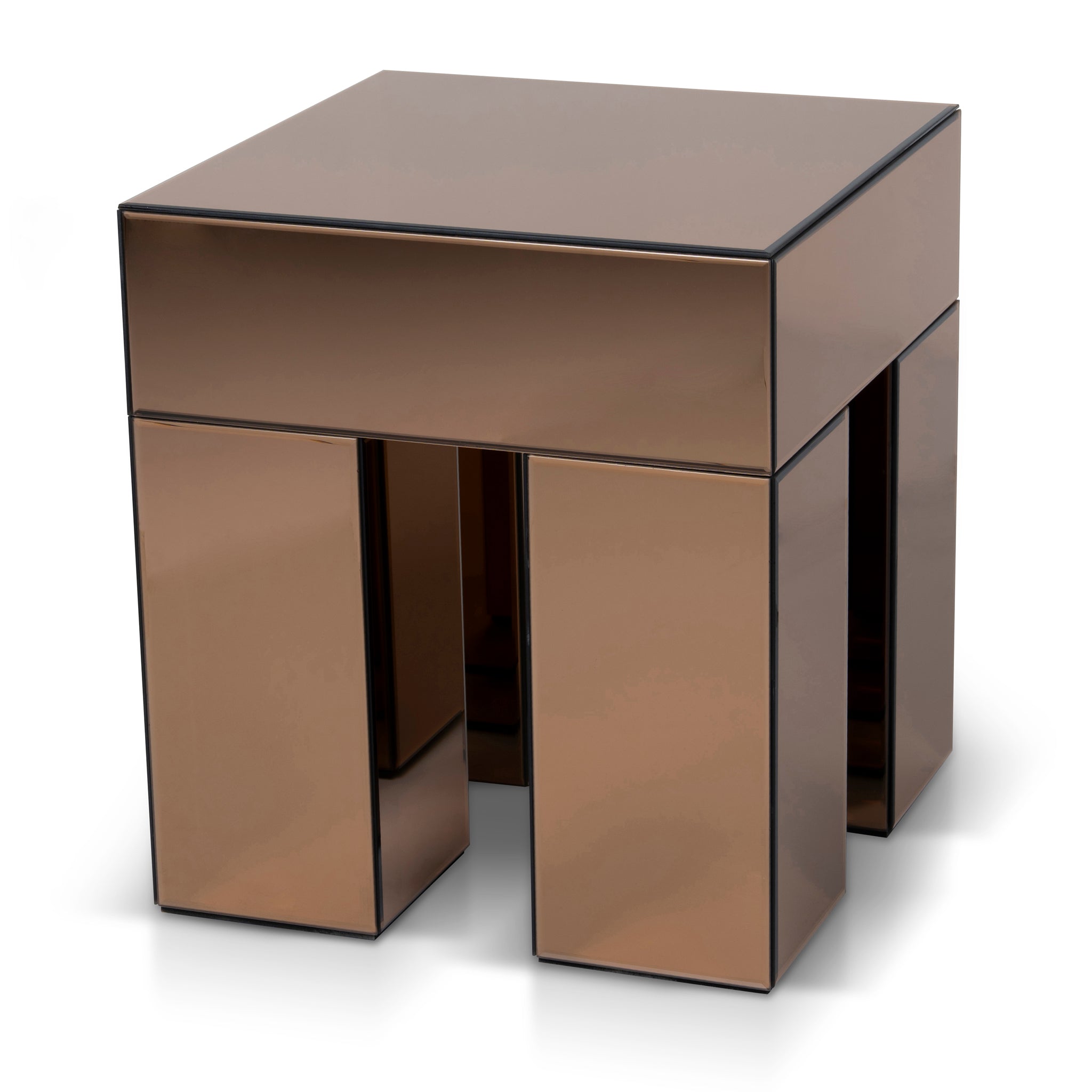 Ex Display - Bela 45cm Square Bedside Table - Natural Bedside Table Mika-Core