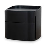 Cube Bedside Table - Full Black Bedside Table Iggy-Core