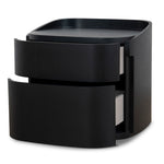 Cube Bedside Table - Full Black Bedside Table Iggy-Core