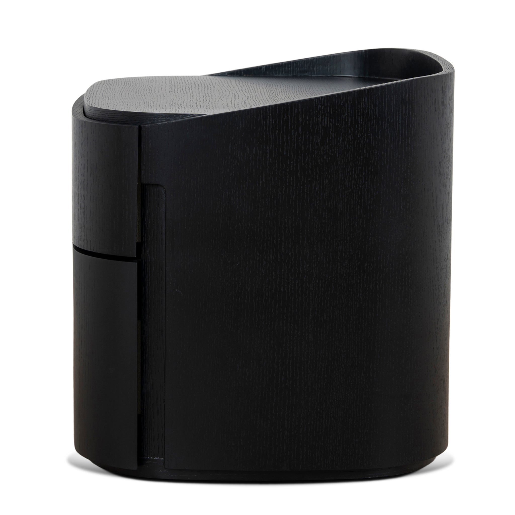 Cube Bedside Table - Full Black Bedside Table Iggy-Core