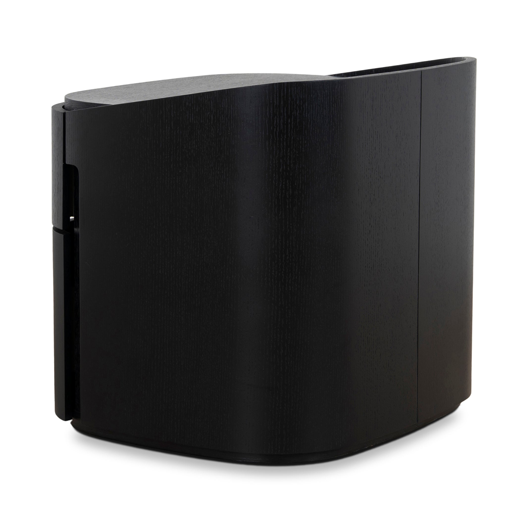 Cube Bedside Table - Full Black Bedside Table Iggy-Core