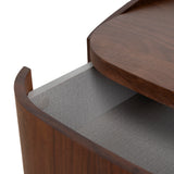 Cube Bedside Table - Walnut Bedside Table Iggy-Core