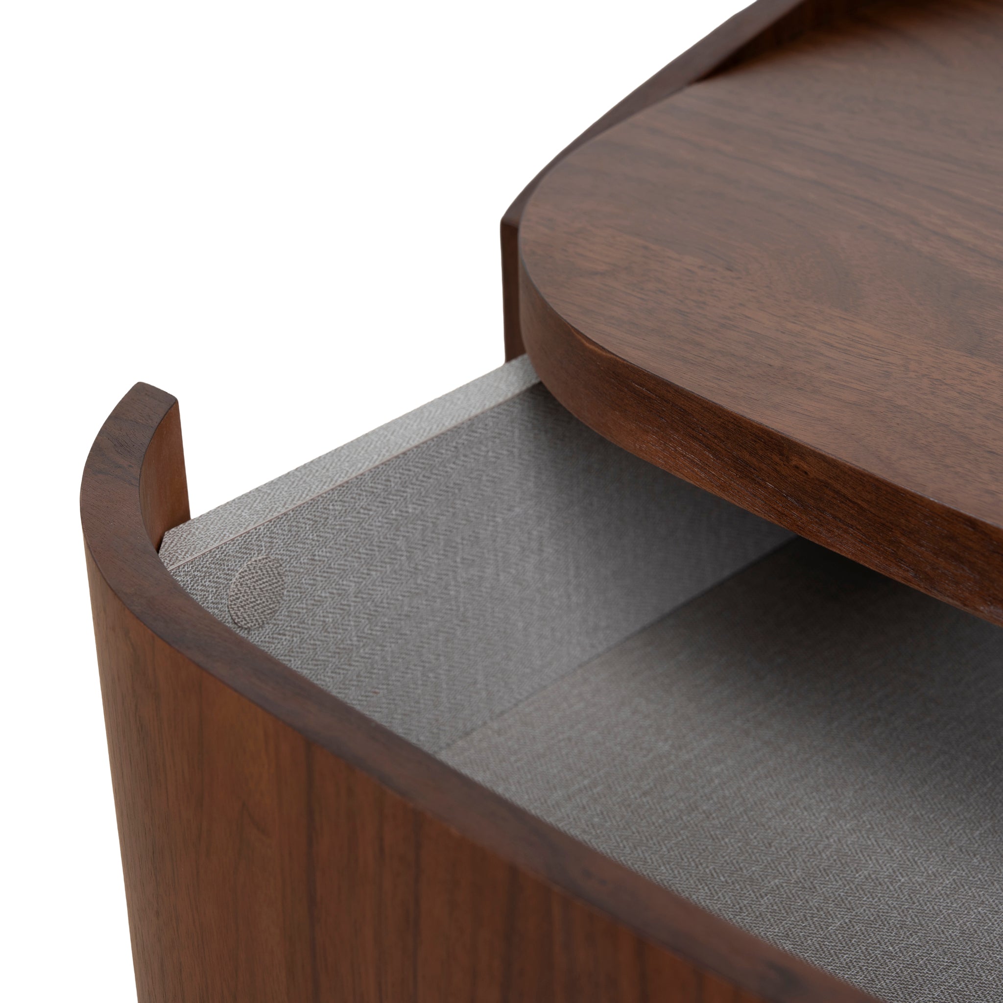 Cube Bedside Table - Walnut Bedside Table Iggy-Core