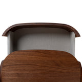 Cube Bedside Table - Walnut Bedside Table Iggy-Core