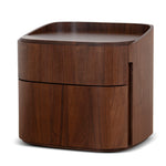 Cube Bedside Table - Walnut Bedside Table Iggy-Core
